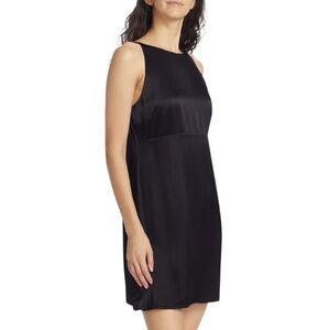 RAILS Black Satin Kaye Mini Dress Scoop Back Party Vacation Size 4 Wedding Guest